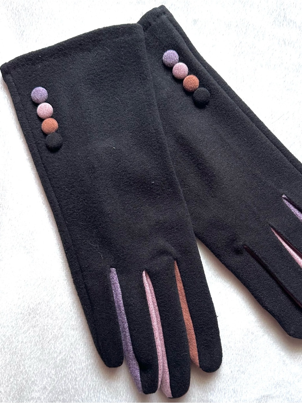 Marcus Adler Jersey Multicolor Pop Women’s Gloves Black NWT One Size Touchscreen